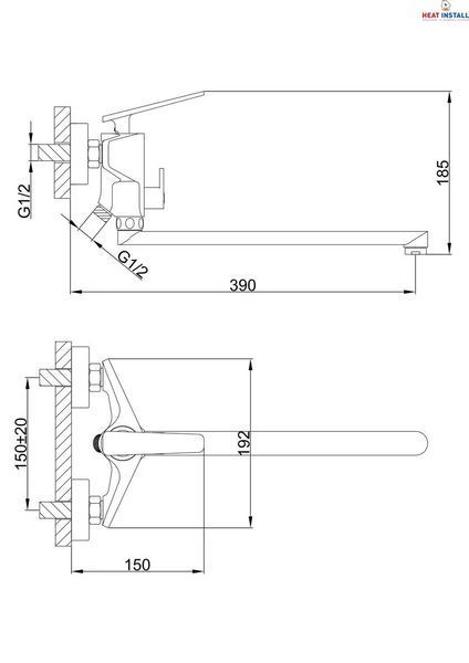 Змішувач для ванни Frap F2258, білий/хром 1037339 фото