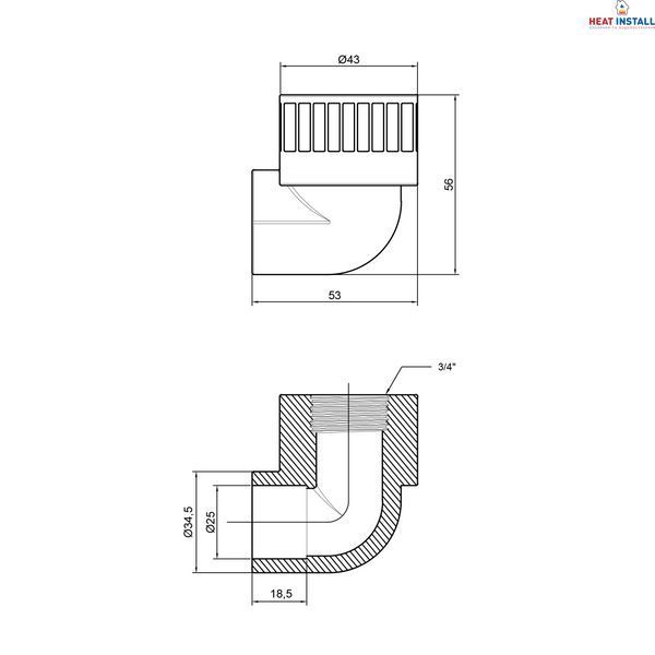 Кутик PPR Thermo Alliance 25х3/4" ВР SD00029418 фото