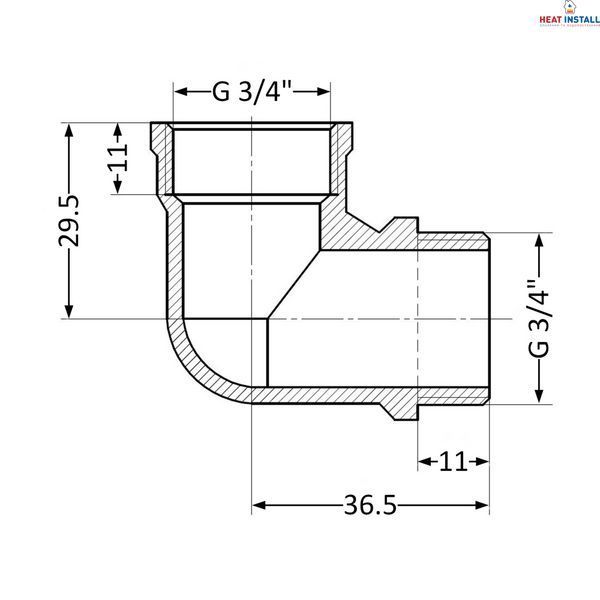 Кут Thermo Alliance Standart 3/4" ВЗ SD42020 SD00047878 фото