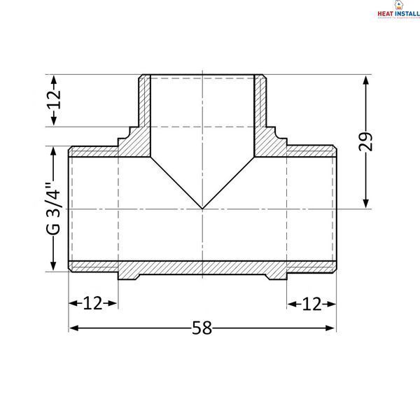 Трійник Thermo Alliance Standart 3/4" ЗР SD41220 SD00047852 фото