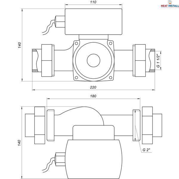 Насос циркуляційний енергоощадний Optima OP32-12AUTO 180мм + гайки 000021547 фото