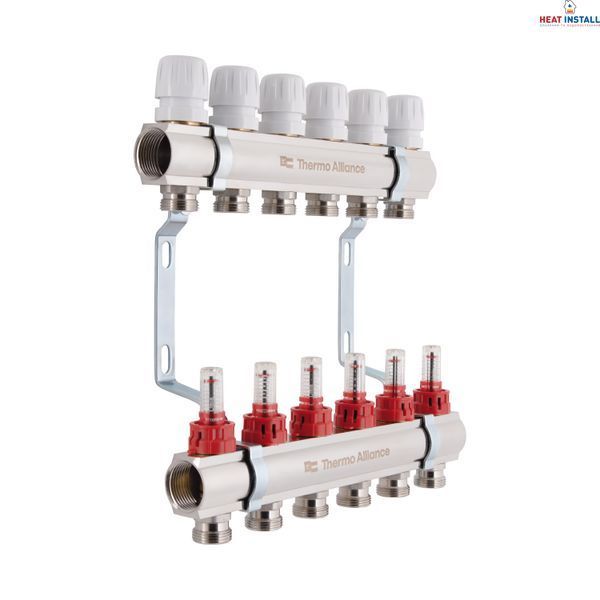 Колектор з витратомірами Thermo Alliance Standart 1" 6 виходів SD235W6 SD00021384 фото