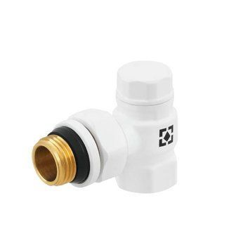 Клапан радіаторний кутовий, Raftec WHITE 1/2"х1/2" (відсічний) DNRK11-W 98638 фото