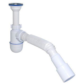 Сифон Waterstal А-32019 під умивальник 1 1/2&Prime; з гнучкою трубою 000013265 фото