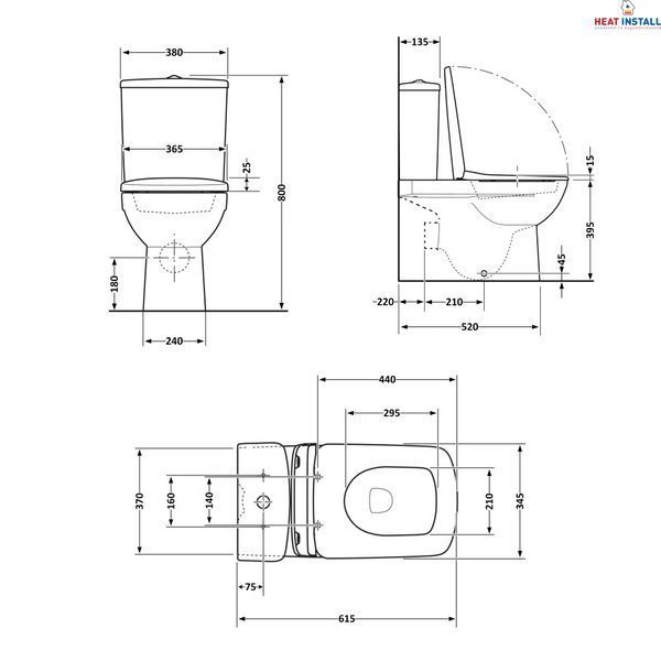 Унітаз підлоговий Qtap Aries Rimless безобідковий з сидінням Soft-close WHITE QT03228302W SD00052628 фото