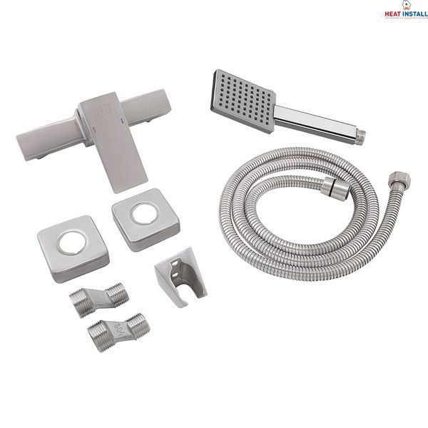 Змішувач для душу Lidz Kubis 010 (з душовим гарнітуром) (k35) LDKUB010NKS28535 Nickel SD00034632 фото