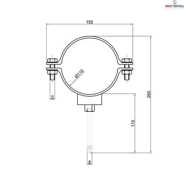 Хомут TA Sewage 110 SD00010501 фото