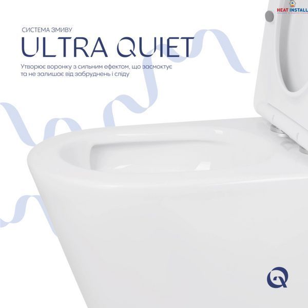Унітаз підлоговий Qtap Swan Eco Ultra Quiet з сидінням Soft-close 640x360x835 мм QTSWA27W48748 White SD00054872 фото