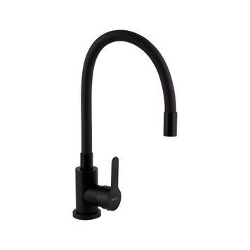 Змішувач для кухні Brinex Pure 015F3 з гнучким виливом Black Matt BRIPUR015F3BLM SD00053185 фото
