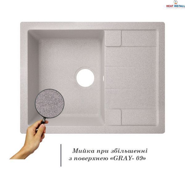 Кухонна мийка Lidz 650x500/200 GRA-09 (LIDZGRA09650500200) SD00039781 фото