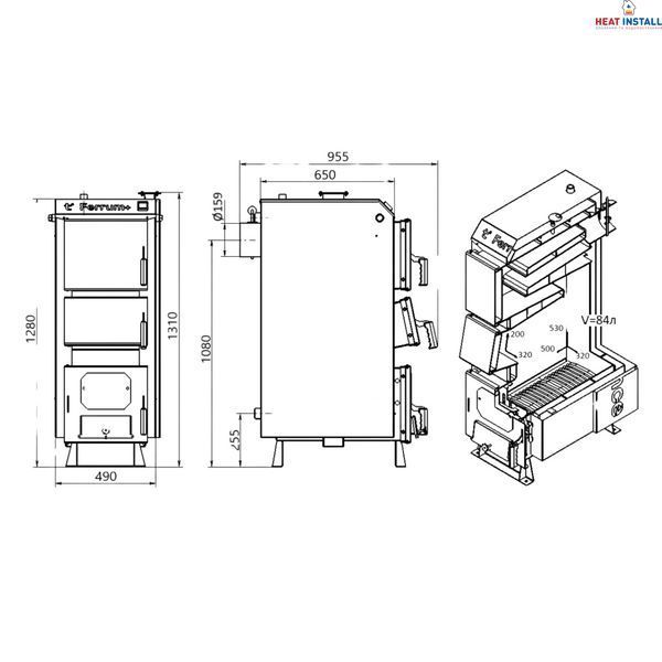 Котел твердопаливний сталевий Thermo Alliance Ferrum Plus V 4.0 FSF+ 20 SD00051321 фото