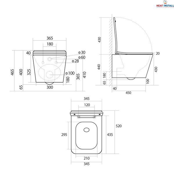 Унітаз підвісний Qtap Tern Ultra Quiet 520&times;345&times;325 мм, Marble, з сидінням Slim Duroplast / Soft-close / Quick Release QTTER26MR49002 SD00055126 фото