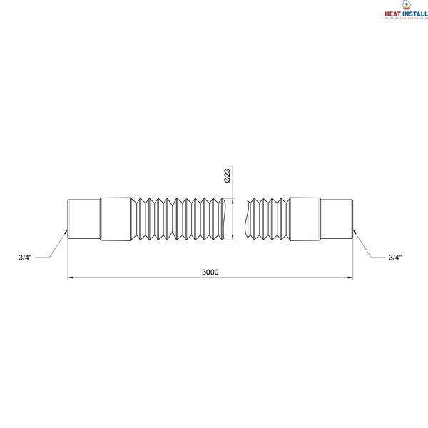 Шланг злив Thermo Alliance Standart для пральної машини 300 см SD096W300 SD00008515 фото