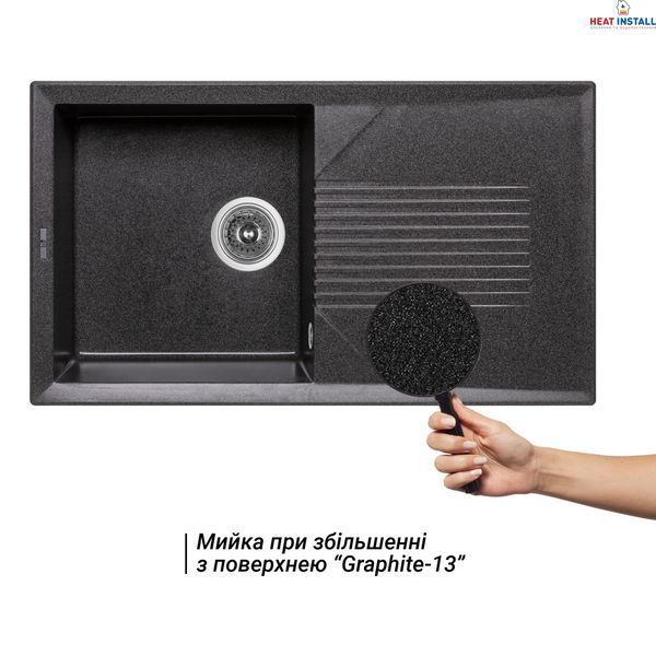 Кухонна мийка Lidz 860х500/240 GRF-13 (LIDZGRF13860500240) SD00044535 фото