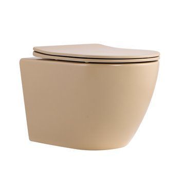 Унітаз підвісний Qtap Robin Ultra Quiet 520&times;365&times;340 мм, Beige, з сидінням Slim Duroplast / Soft-close / Quick Release QTROB26SB48997 SD00055121 фото