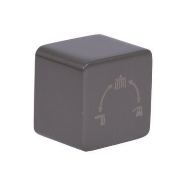 Ручка Qtap (24,1x30x30) для душової системи прихованого монтажу на три споживача Gemini Gunmetal Black PVD QTGEM241303050059 SD00056183 фото