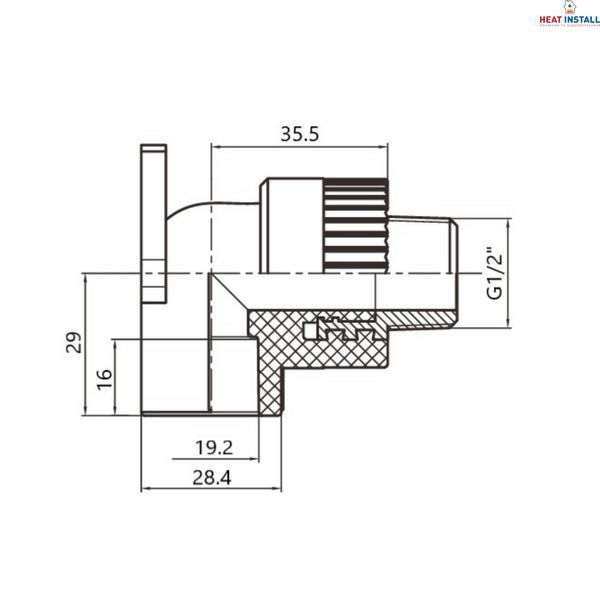 Уголок PPR Thermo Alliance настенный 20х1/2" ВР SD00051638 фото