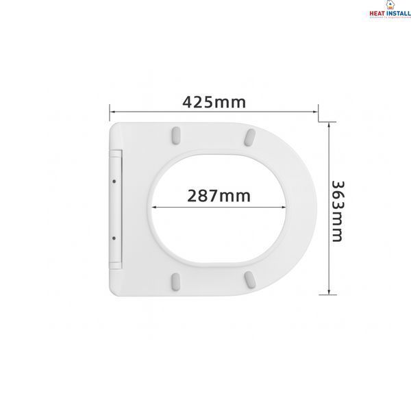 Сидіння для унітаза Qtap (Robin 490,610, Scorpio 490) з мікроліфтом Slim QTSC179W48675 SD00054799 фото