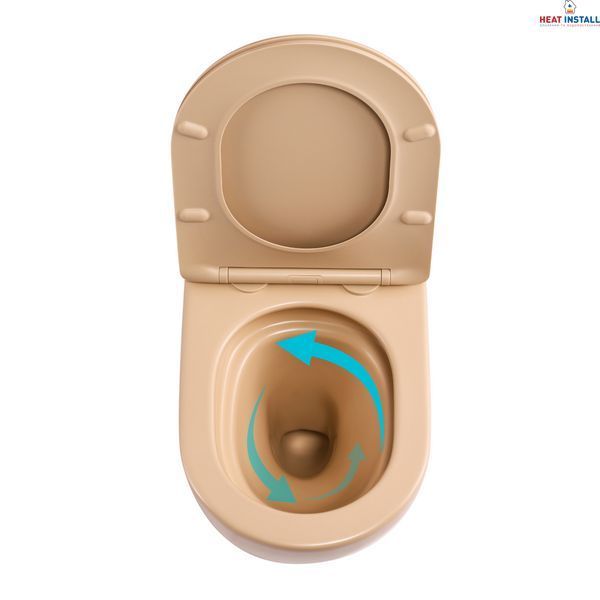 Унітаз підвісний Qtap Robin Ultra Quiet 520&times;365&times;340 мм, Beige, з сидінням Slim Duroplast / Soft-close / Quick Release QTROB26SB48997 SD00055121 фото