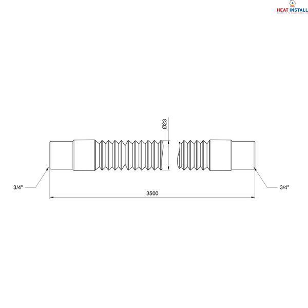 Шланг злив Thermo Alliance Standart для пральної машини 350 см SD096W350 SD00008517 фото