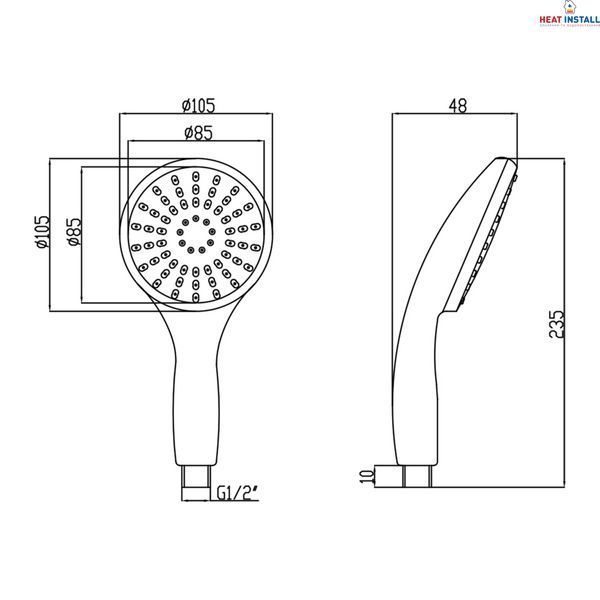 Лійка для ручного душу Лейки Lidz Niagara 20 80 мм округла LDNIA20CRM35448 Chrome SD00041552 фото