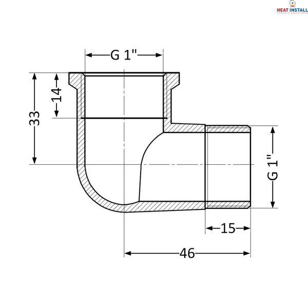 Кут Thermo Alliance Standart 1" ВЗ SD42025 SD00047877 фото