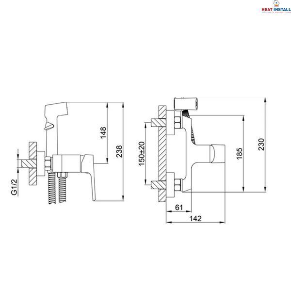 Гігієнічний душ Frap F2071-6 1045051 фото