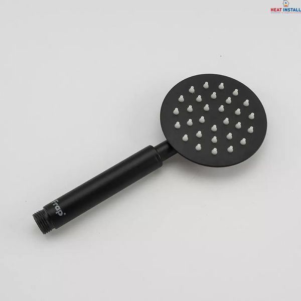 Душева система Frap F24801-6, поворотний вилив - перемикач на лійку, 1 режим, чорний 1040785 фото