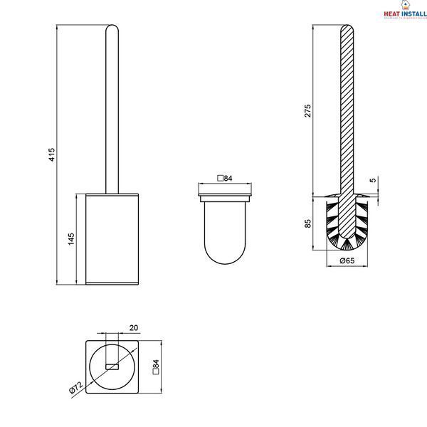 Йоржик підлоговий Qtap Liberty QTLIBCRM11572 Chrome SD00040054 фото