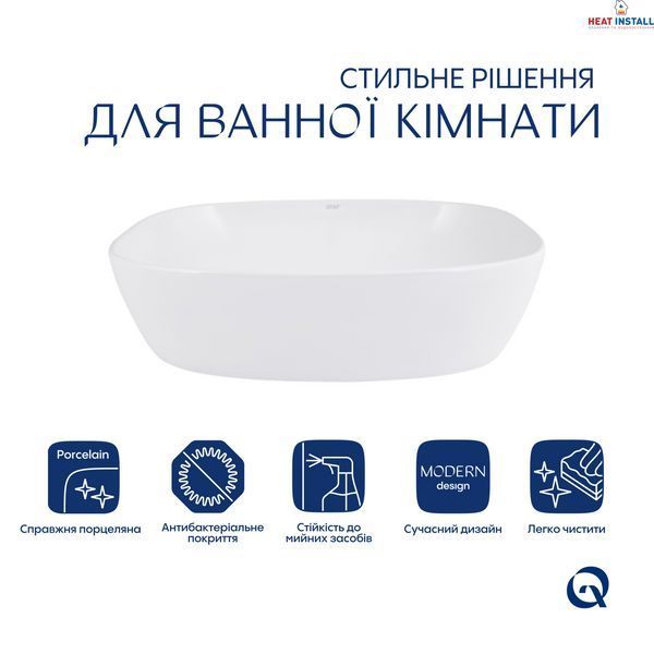 Раковина-чаша Qtap Cardinal 600х380х140 мм White QT04116257W SD00053607 фото