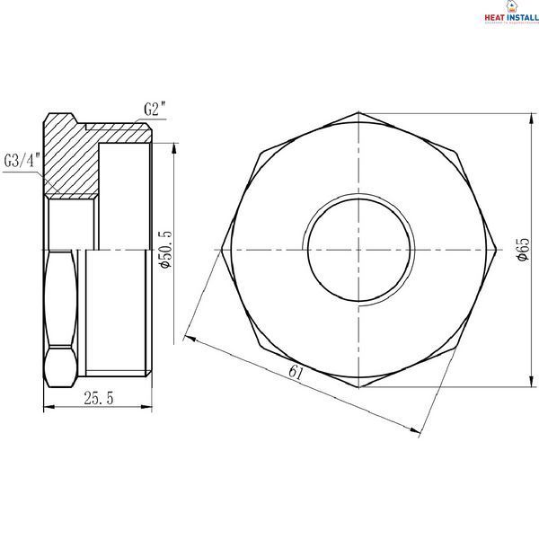 Футорка Thermo Alliance Forte 2"х3/4" ЗВ SF3745020 SD00002740 фото