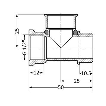 Трійник Thermo Alliance Standart 1/2" ВВЗ SD41315 SD00047855 фото