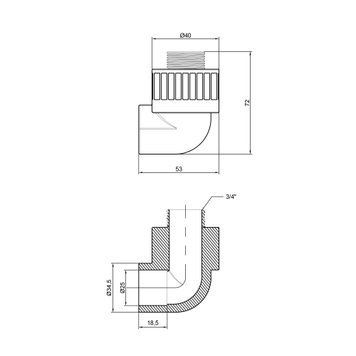 Кутик PPR Thermo Alliance 25х3/4" ЗР SD00029422 фото