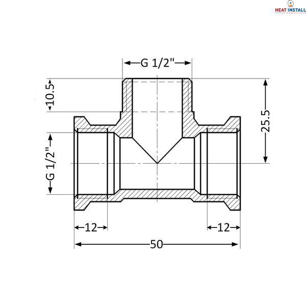 Трійник Thermo Alliance Standart 1/2" ВЗВ SD41515 SD00047859 фото