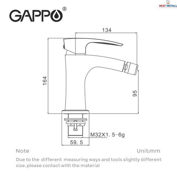 Змішувач для біде GAPPO G5007, хром 1038416 фото