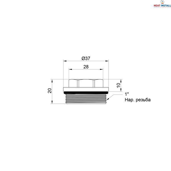 Заглушка Thermo Alliance Standart 1" для колектора SD35425 SD00045382 фото