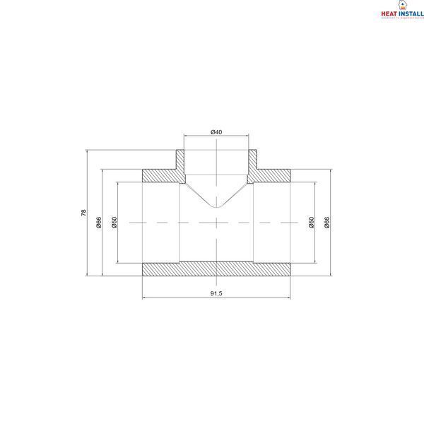 Трійник PPR Thermo Alliance 50х40х50 SD00029368 фото