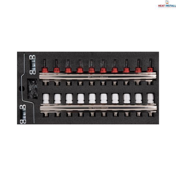 Колектор з витратомірами Thermo Alliance Standart 1" 10 виходів SD235W10 SD00021388 фото