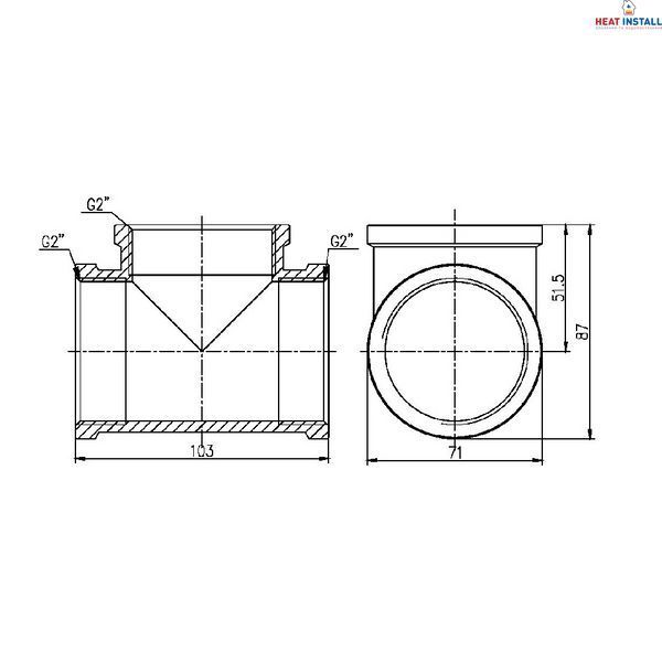 Трійник Thermo Alliance Forte 2" ВВ SF36150 SD00002644 фото