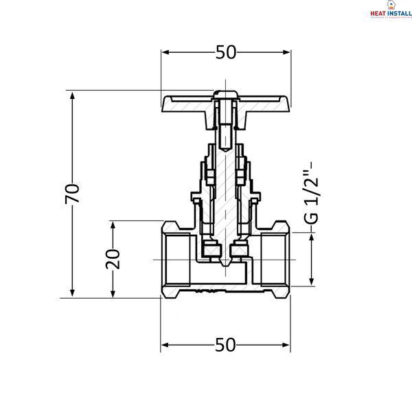 Вентиль латунний SD 15х1/2" ВР (YA) SD00052115 фото