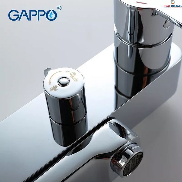 Душова система GAPPO G2402, вилив - перемикач на лійку, хром 1034054 фото