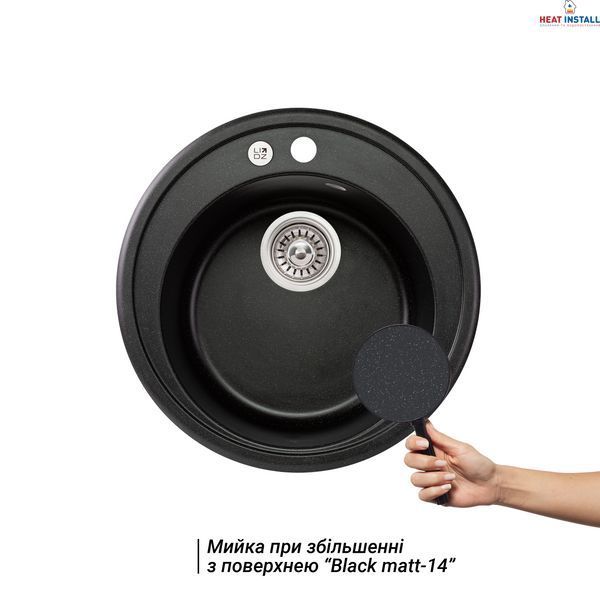 Кухонна мийка Lidz D510/200 BLM-14 (LIDZBLM14D510200) SD00043321 фото
