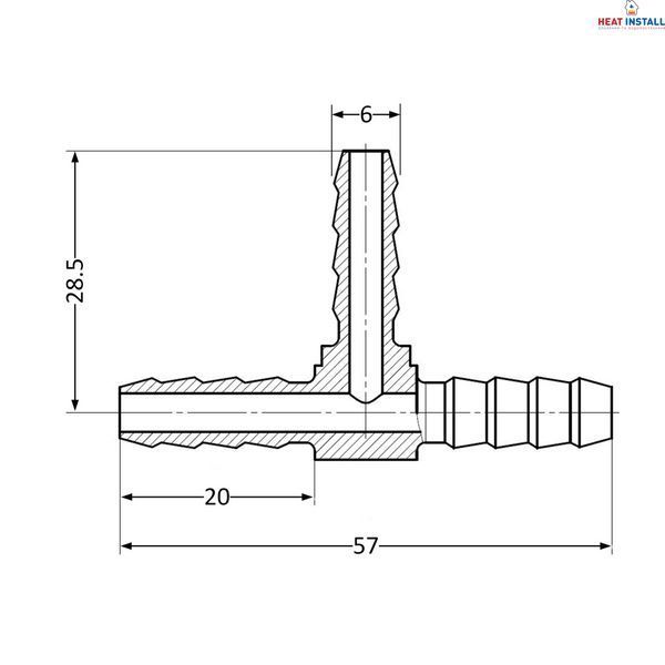 Трійник Thermo Alliance Standart 6 SD4176 SD00047861 фото