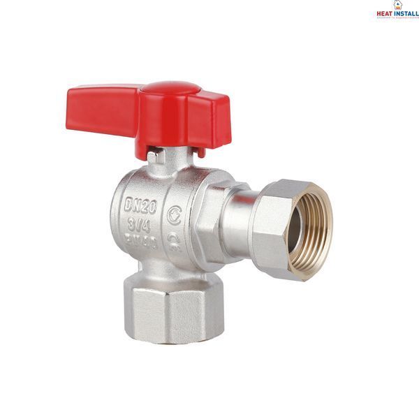 Кран кульовий Thermo Alliance Standart 3/4"ВВ кутовий, PN40, з накидною гайкою TAS223W20 SD00054690 фото