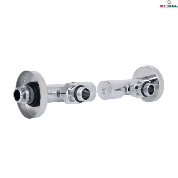 Комплект кранів Thermo Alliance Standart 1/2" НР для рушникосушарки кутовий SF395W15 SD00046628 фото
