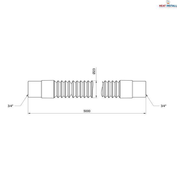Шланг злив Thermo Alliance Standart для пральної машини 500 см SD096W500 SD00008523 фото