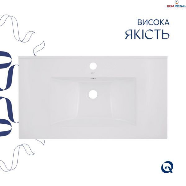Комплект Albatross: Раковина врізна меблева 820x460x180 мм, White, прямокутна + Донний клапан Pop-up PU02O SD00054599 фото