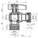 Кран кульовий Thermo Alliance Standart 3/4"ВВ кутовий, PN40, з накидною гайкою TAS223W20 SD00054690 фото 2