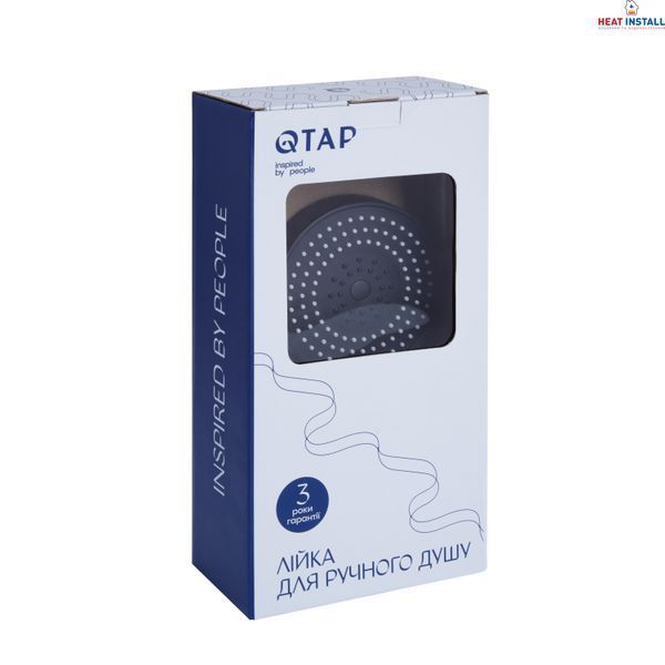 Лійка для ручного душу Qtap Rucni D 130 мм округла QTRUC125BLM45951 Black Matt SD00052075 фото