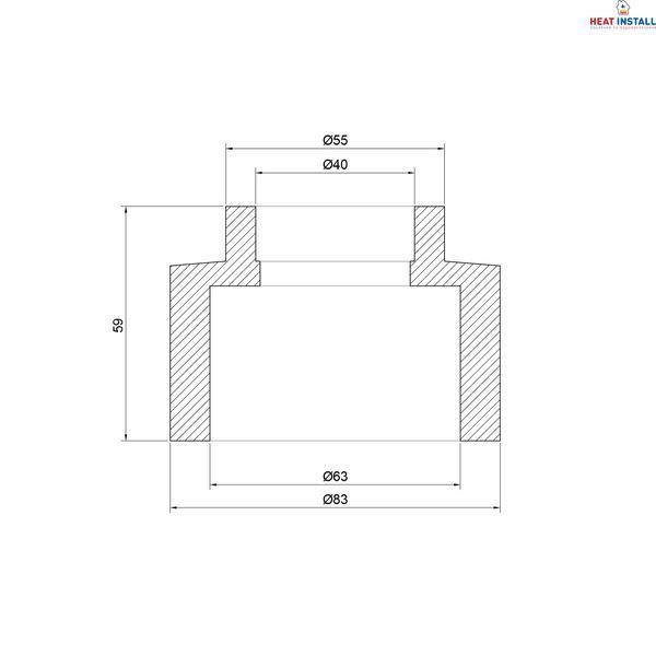 Муфта PPR Thermo Alliance 63х40 SD00029315 фото